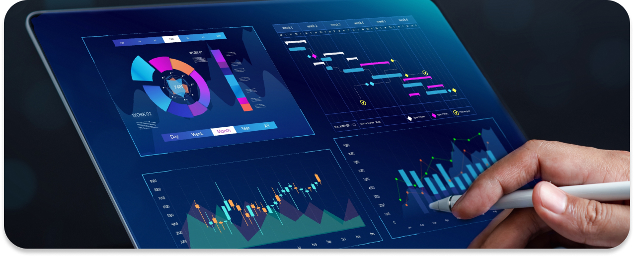 Customized user interface dashboard of a Fintech SaaS product